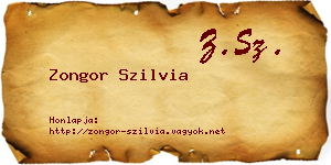 Zongor Szilvia névjegykártya